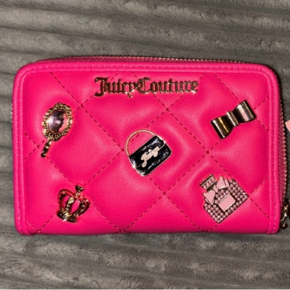 Juicy Couture Hot Pink Quilted Wallet